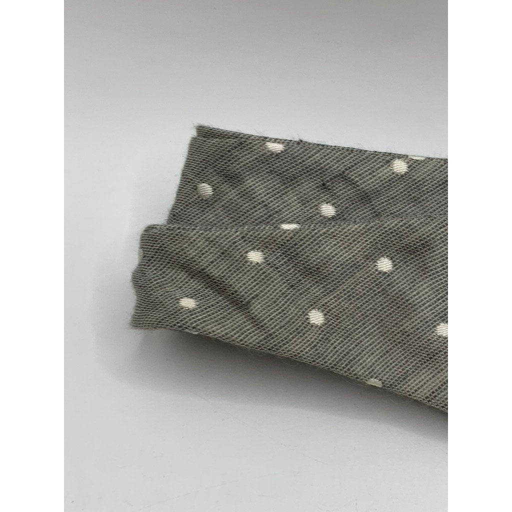BILLY REID Men's Gray Micro Dot Linen-Blend Adjustable Bow Tie