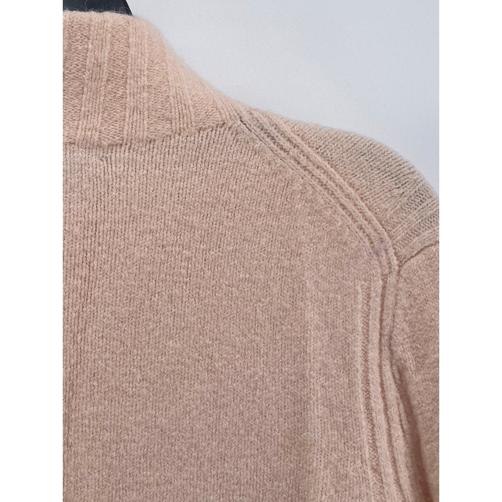 J.CREW POINT SUR Women's Light Pink Knit Mock-Neck Long Sleeve Sweater SZ XXS