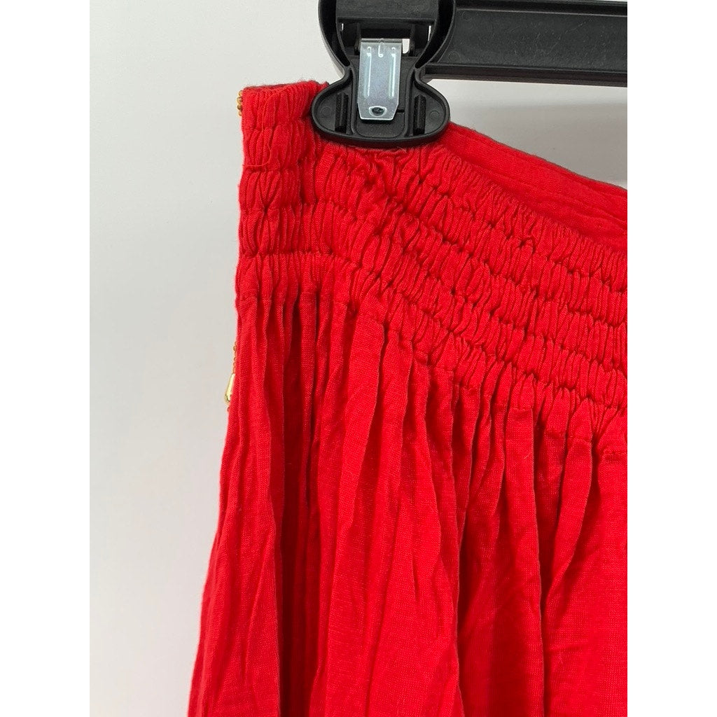 ZELLUCCI By PAYVAND Women's Red Sequin A-Line Midi Skirt SZ OS