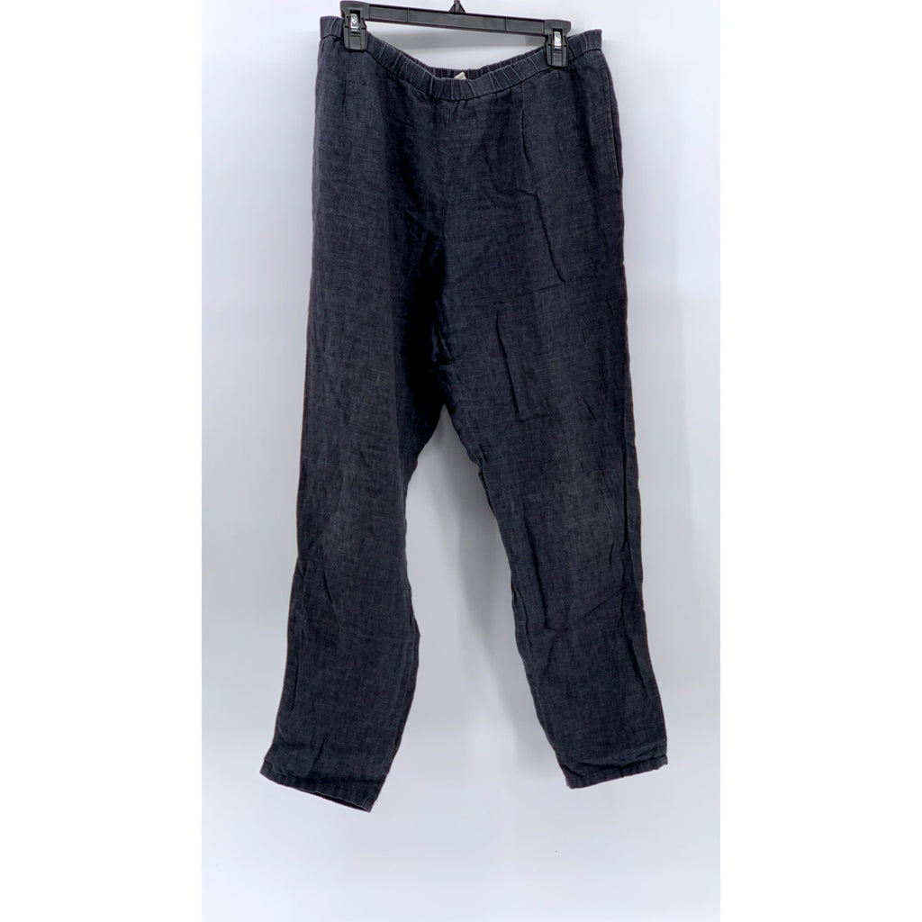 EILEEN FISHER Women's Blue Slim-Fit Pull-On Pants SZ M