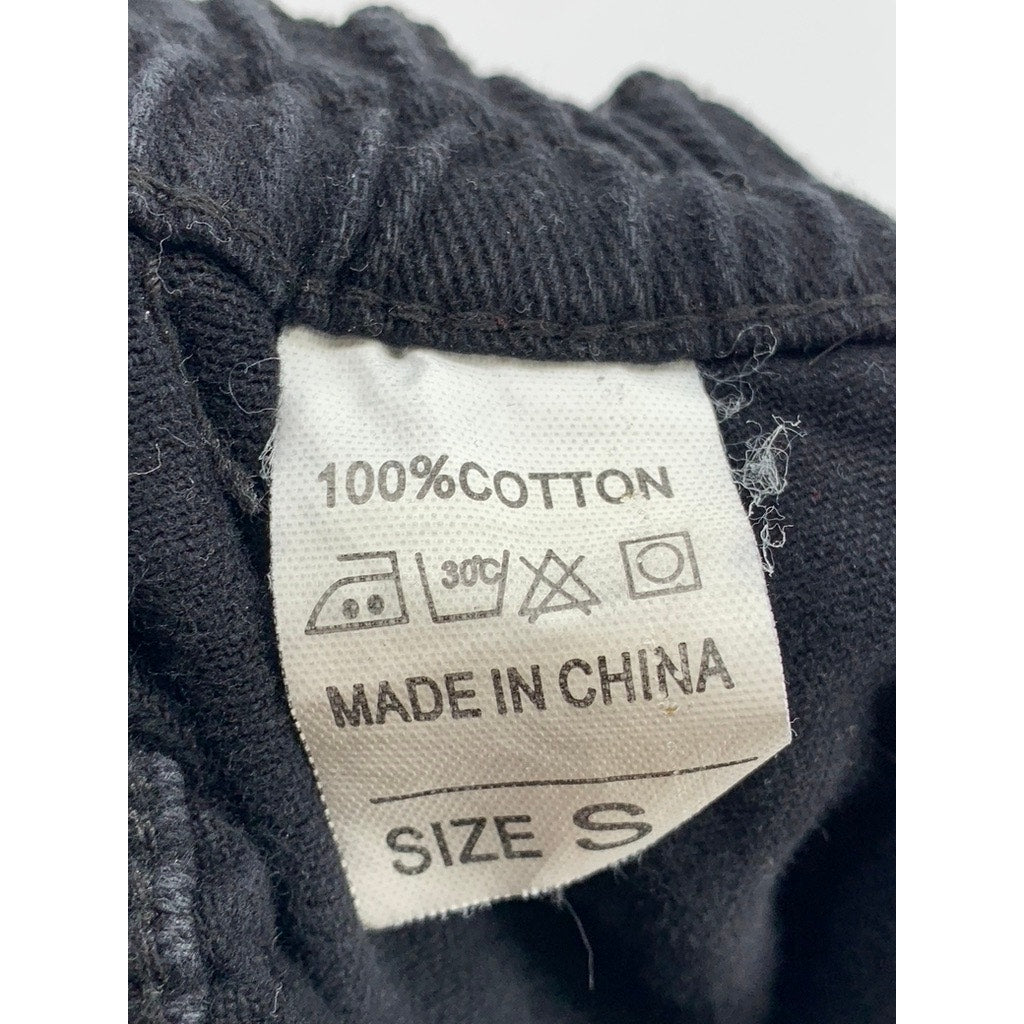UNBRANDED Women's Black Straight-Leg Relaxed Fit Cargo Jeans SZ S
