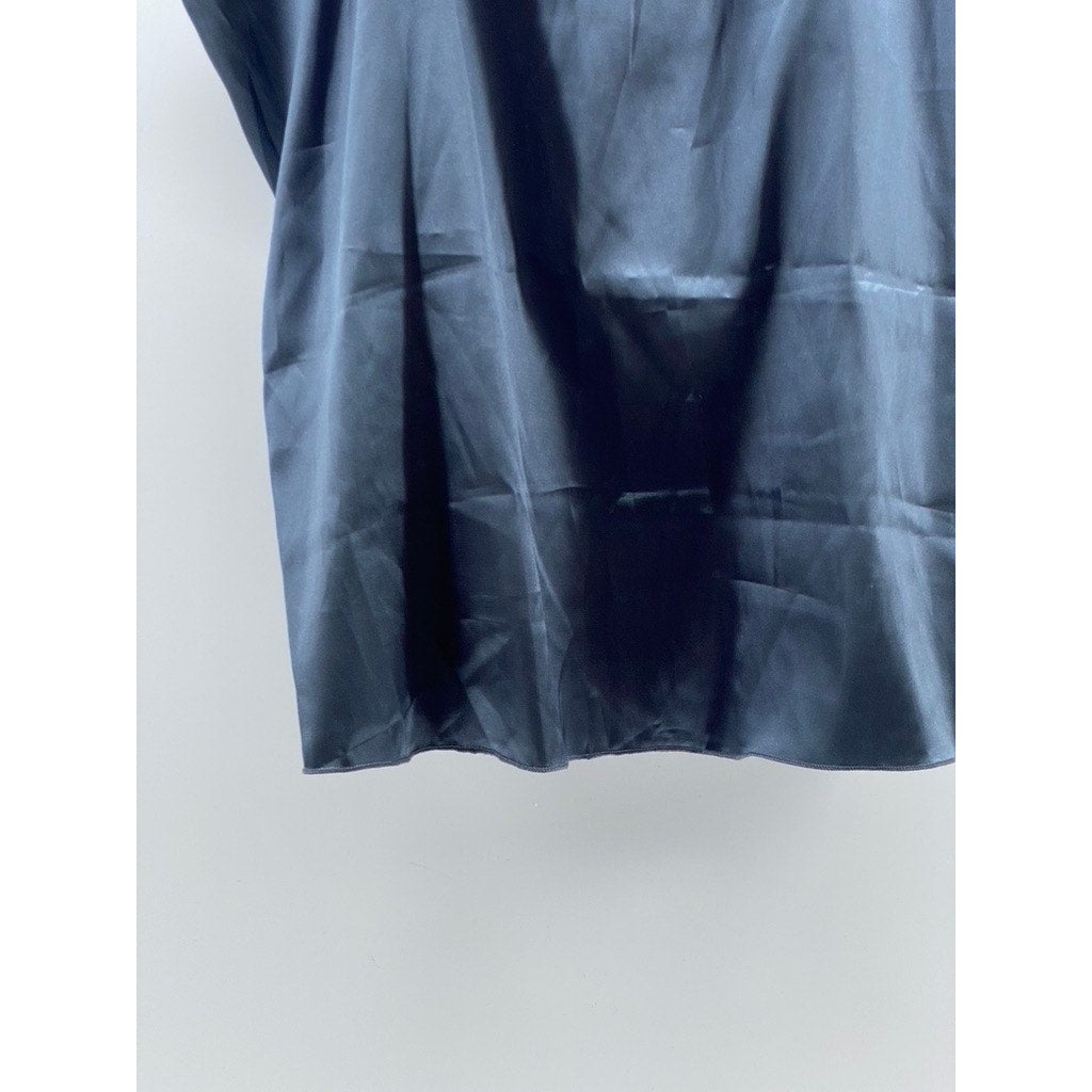 UNBRANDED Women's Blue V-Neck Spaghetti Strap Lightweight Pajama Top SZ M