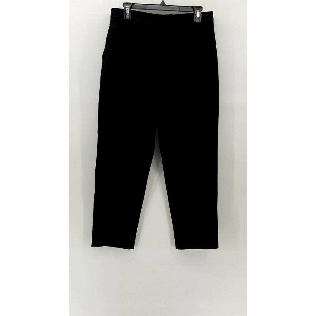 SANDRO Women's Black Slim-Leg Regular-Fit High-Rise Cropped Pant SZ 40(USL)
