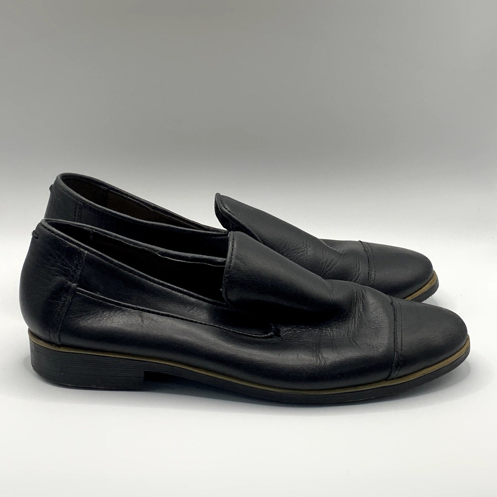 CHELSEA CREW Black Label Women's Black Round-Toe slip-On Shoes SZ 6