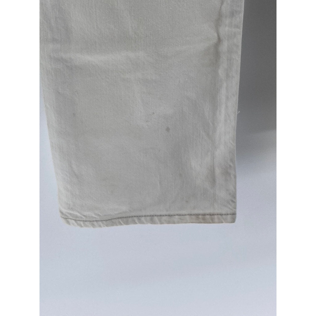 BUFFALO JEANS Men's White Evan Basic Slim-Leg Five-Pocket Denim Jeans SZ 36X32