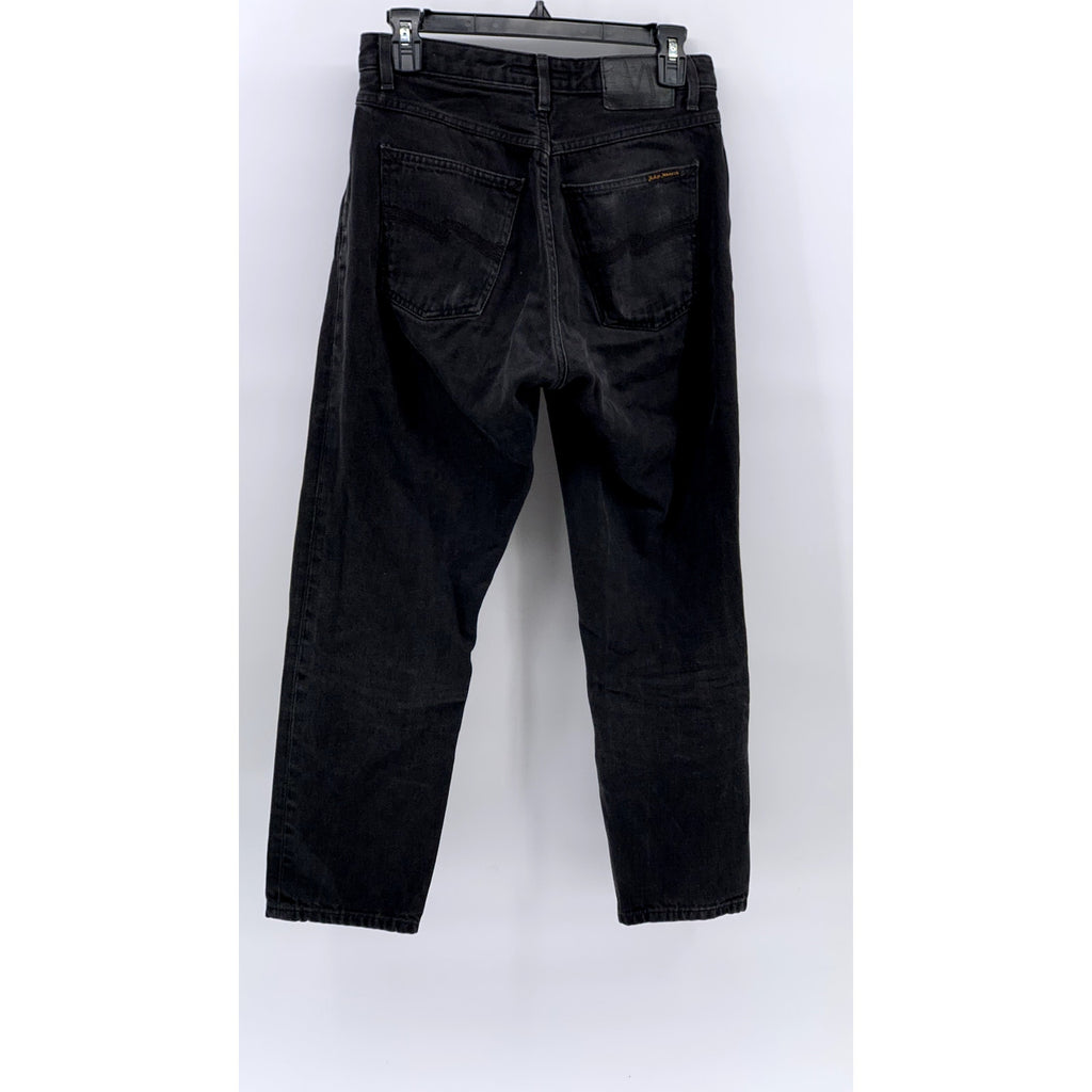 NUDIE JEANS CO Men's Black Denim Tapered Jeans SZ 28X26