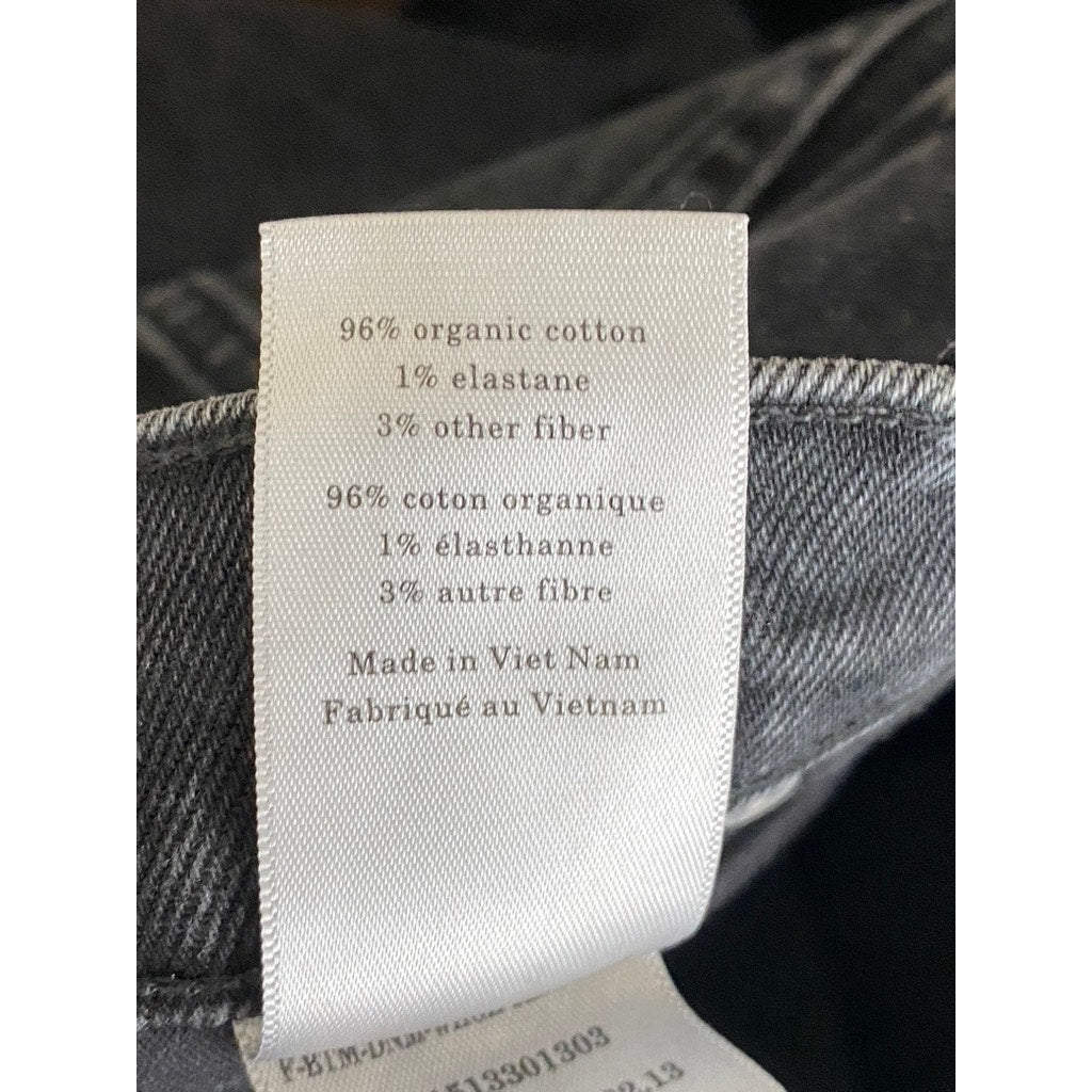 EVERLANE Women's Black Solid Denim The Way-High Slim Short Jeans SZ 28S