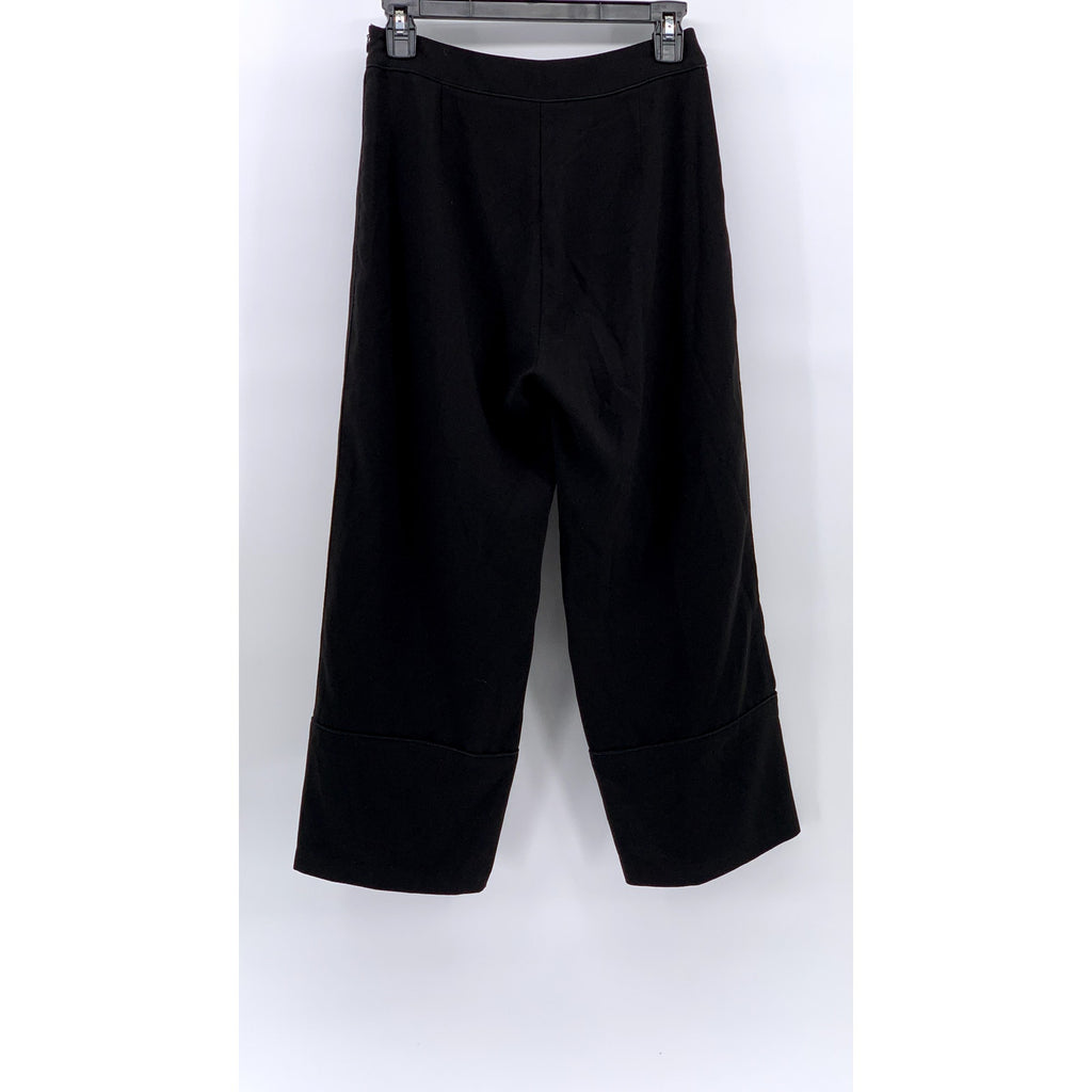 OAK+FORT Women's Black Cuffed Straight-Leg Pants SZ 2