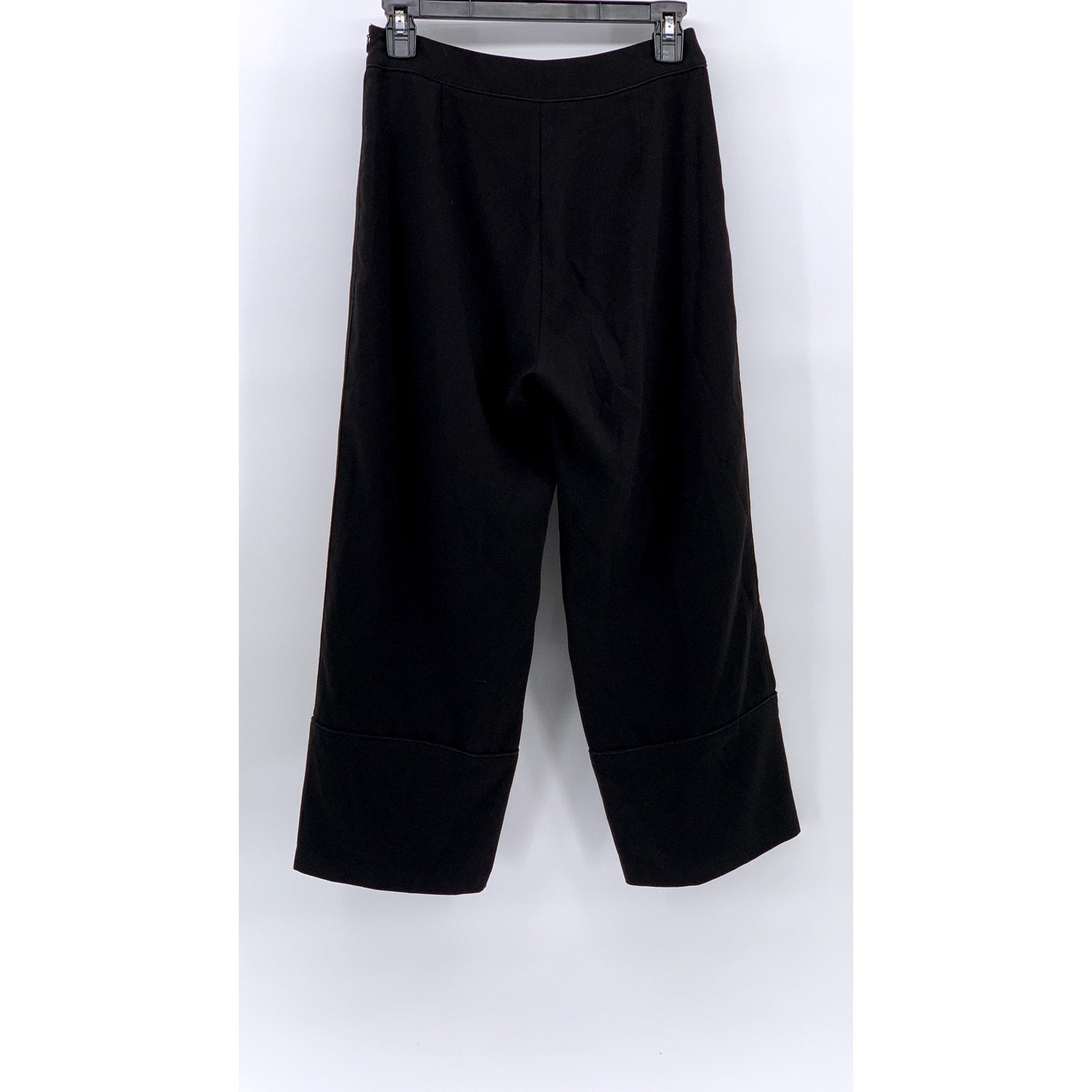 OAK+FORT Women's Black Cuffed Straight-Leg Pants SZ 2