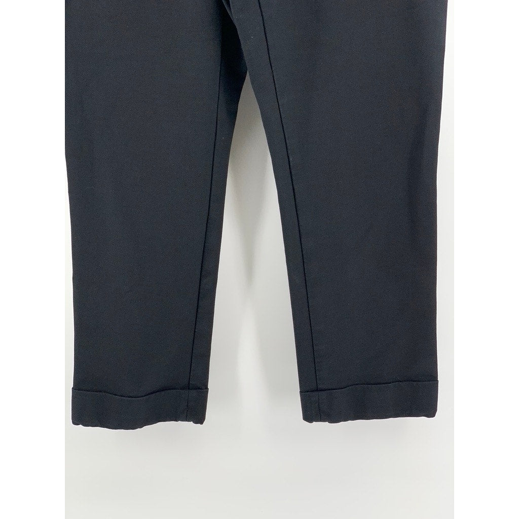 ANN TAYLOR Women's Petite Black Cuffed Cropped Pants SZ 10P