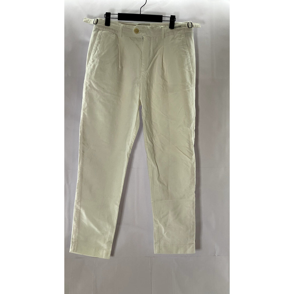 SCOTCH & SODA AMSTERDAM Men's Cream Adjustable Strap Straight-Leg Pants SZ 30X32