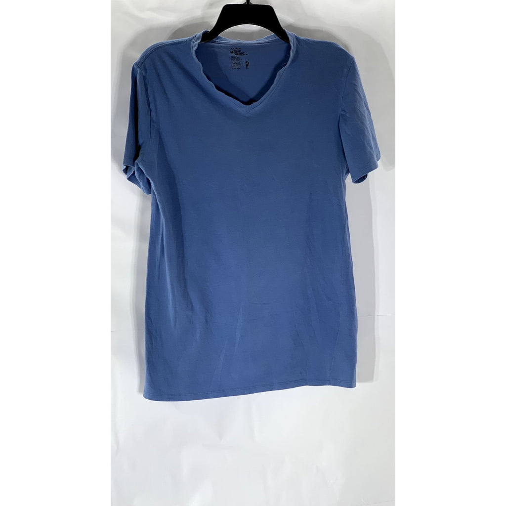 JOCKEY Men’s Blue Solid Cotton Stretch V-Neck Short Sleeve T-Short SZ M