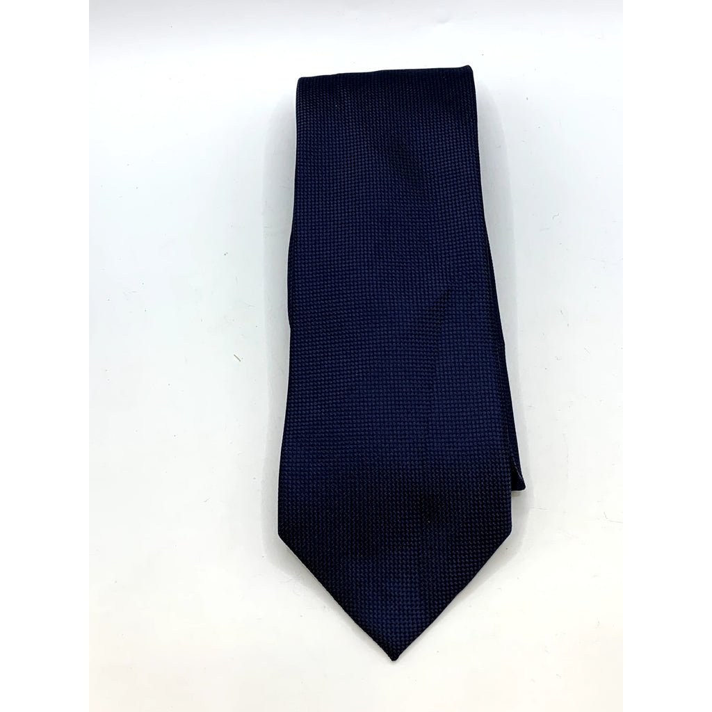 JOHN HENRY Men's Navy Blue Birds Eye Solid Tie OS