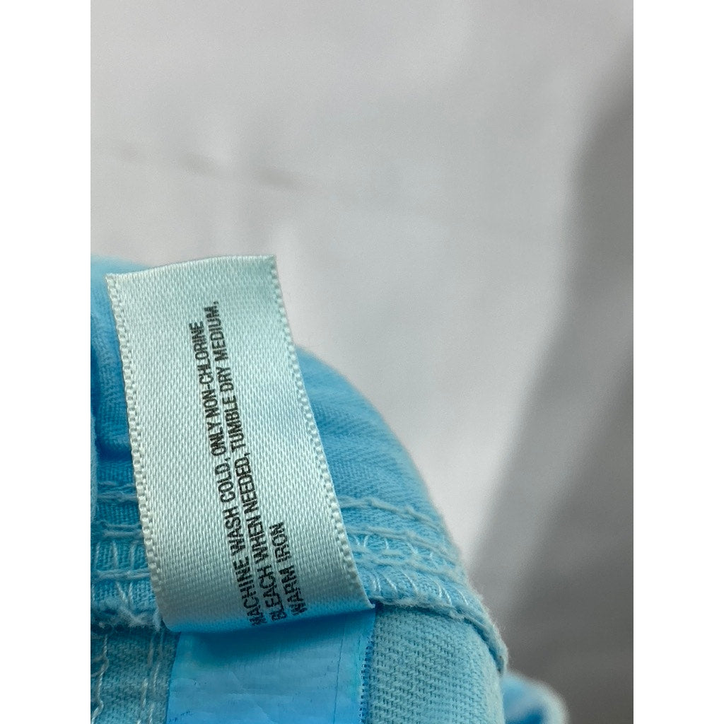 GAP Women's Light Blue Raw-Hem Regular-Fit Shorts SZ 0