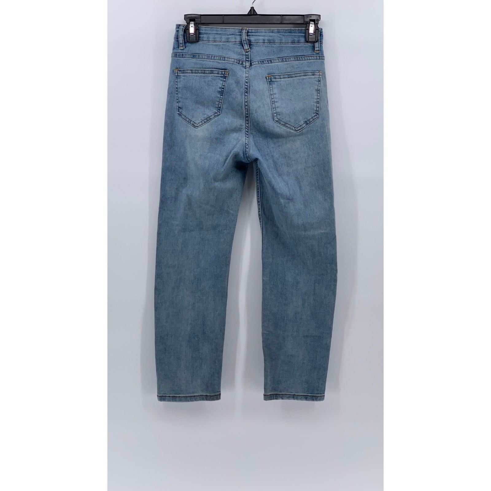 UNBRANDED Women's Light Blue Denim High-Rise Skinny Regular Fit Jeans SZ 26(S)
