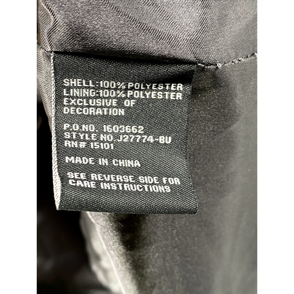 JONES NEW YORK Women's Gray Faux Fur Open Front Coat SZ S