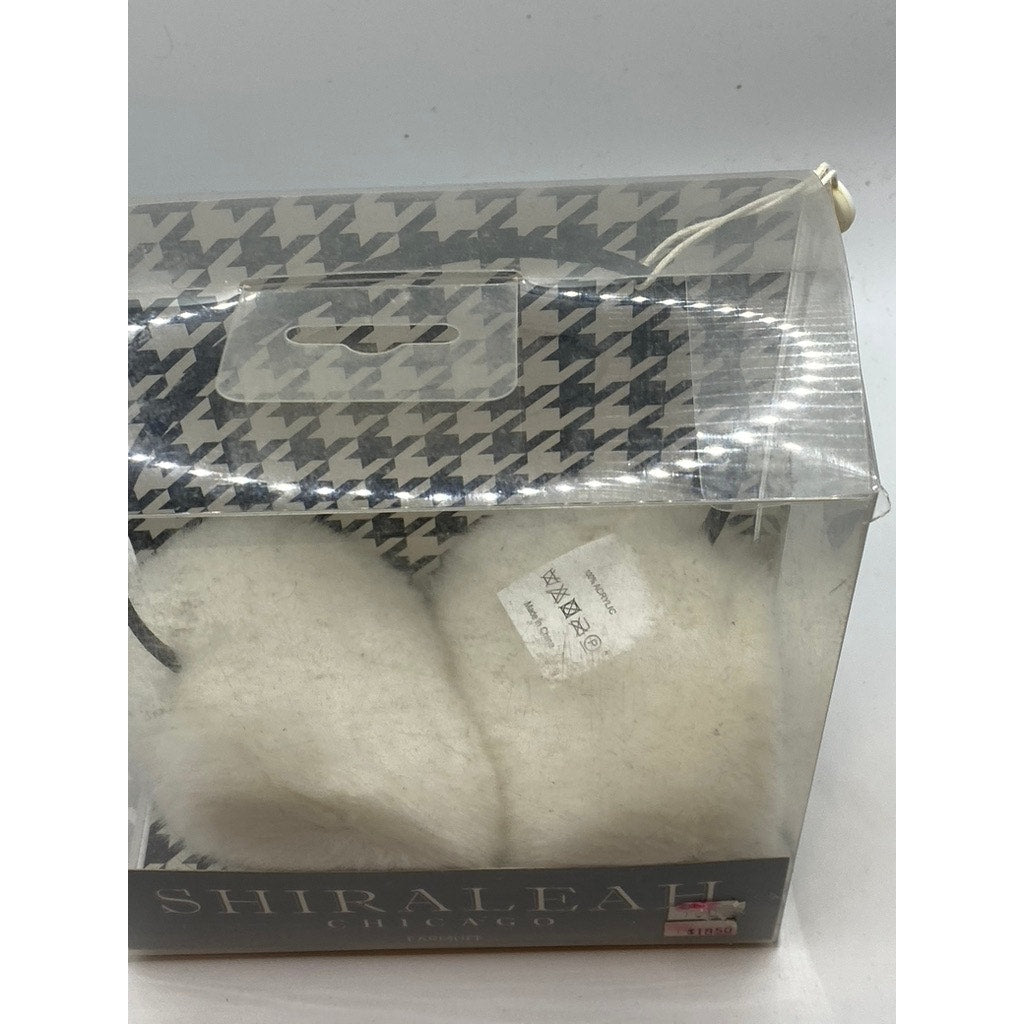 SHIRALEAH Women's White Faux-Fur Lisle Winterwear Earmuffs SZ OS