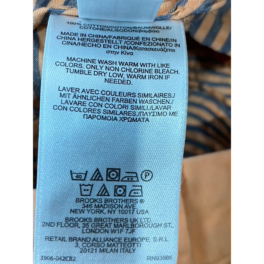 BROOKS BROTHERS Men's Orange Cotton Flat Front Bermuda Shorts SZ 33