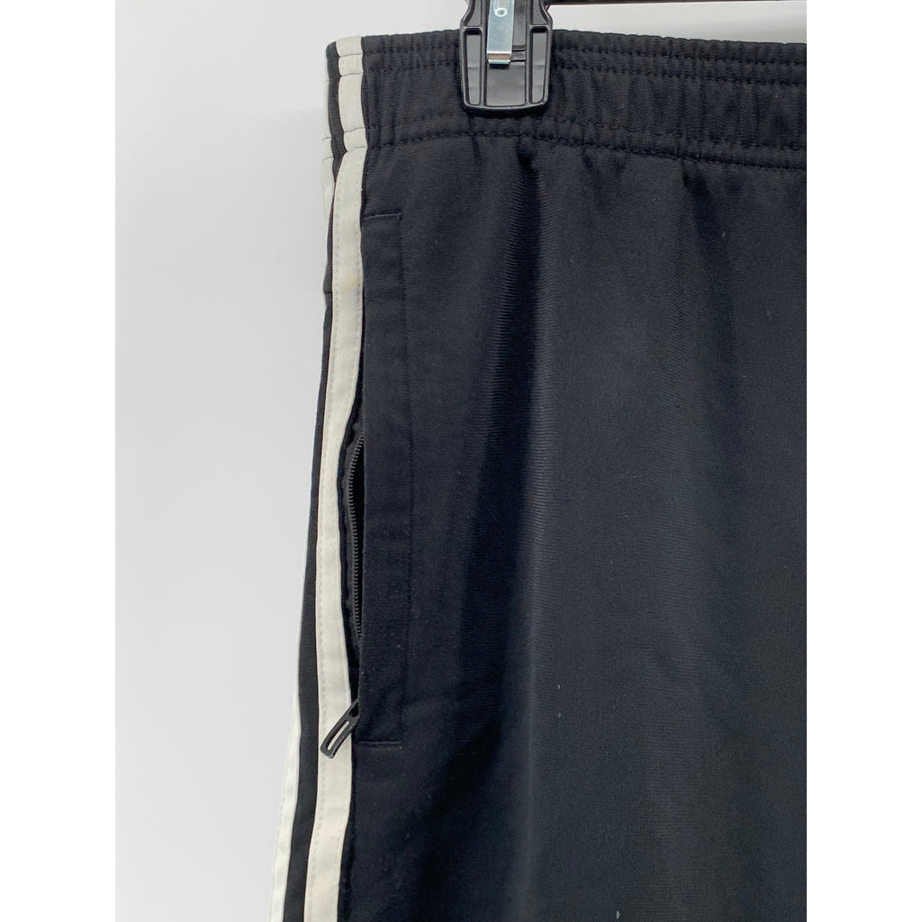 ADIDAS Men's Black-White 3-Stripe Pull-On Active Shorts SZ M