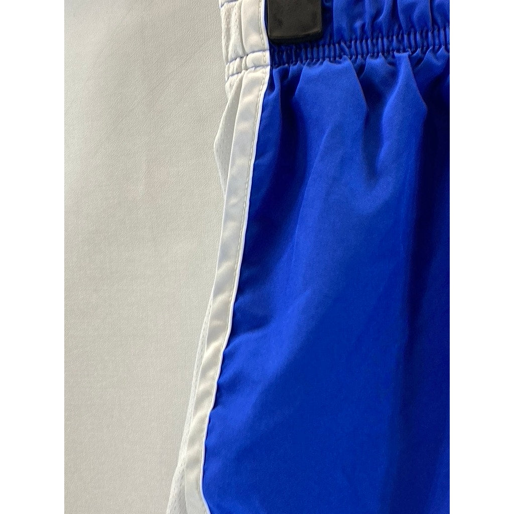 NIKE Women's Blue/White Dry Tempo Pull-On Running Shorts SZ S