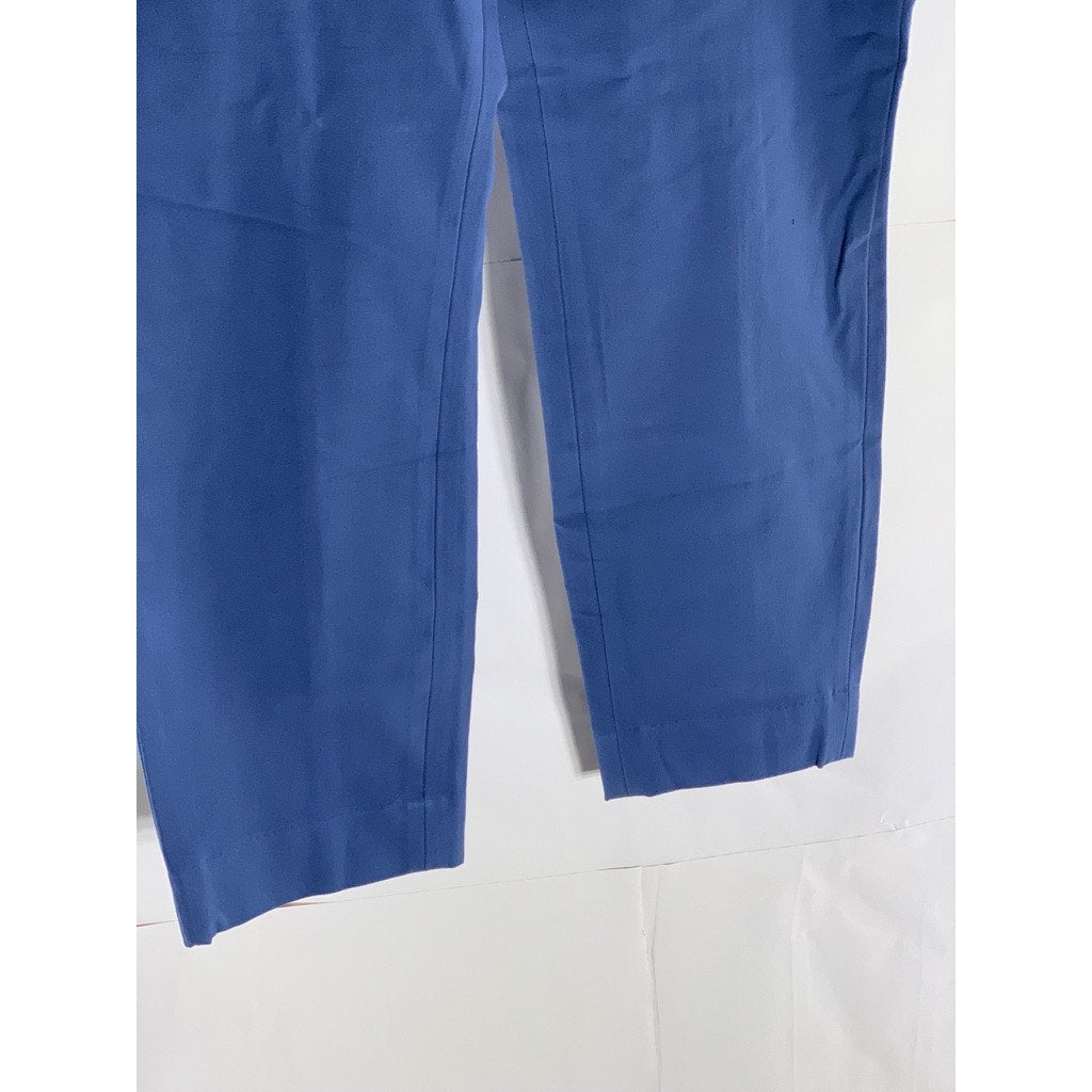 EVERLANE Women's Dark Blue Elastic-Waist Pull-On Stretch Dress Ankle Pant SZ 10