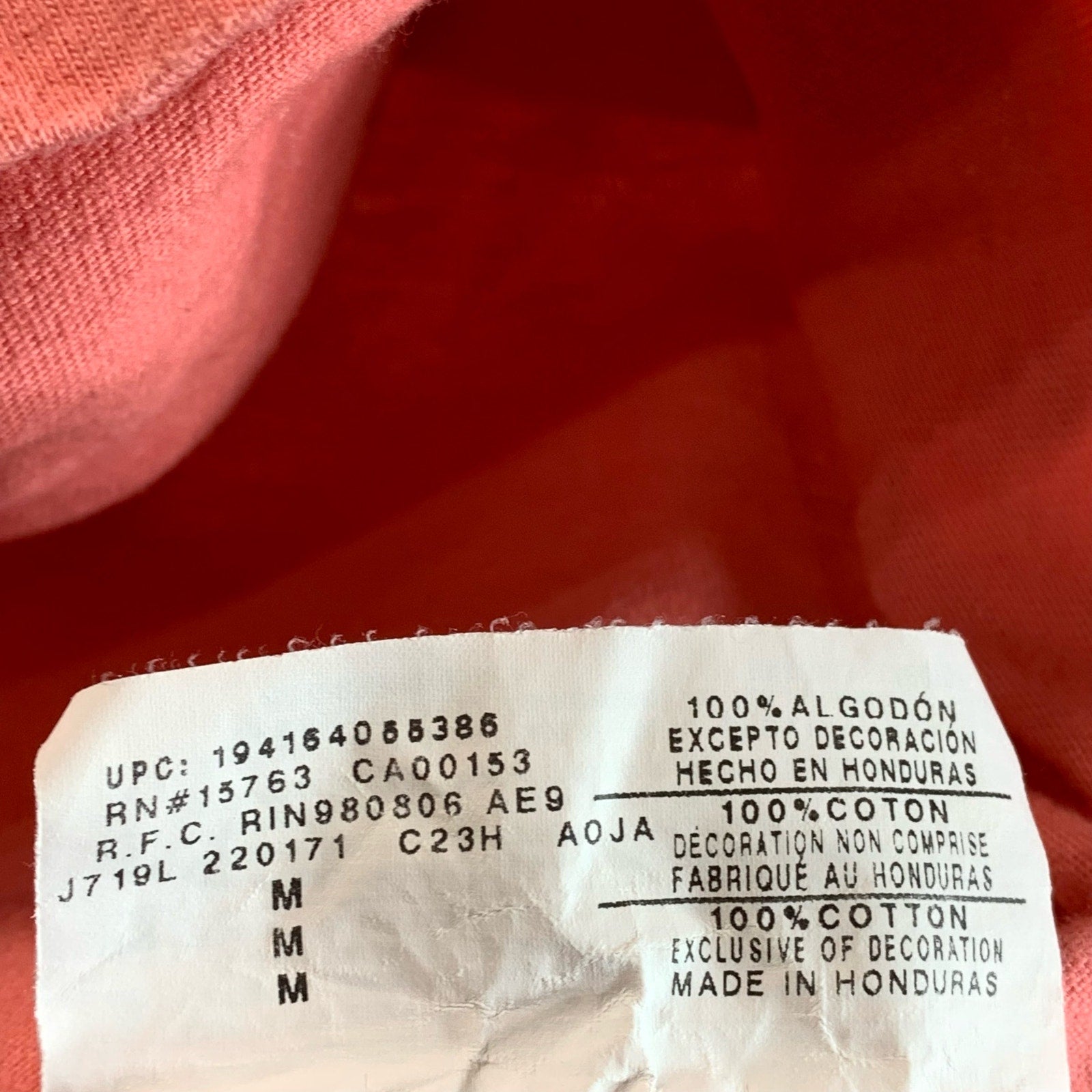 CHAMPION Men's Orange Big C Script Logo Crewneck Short Sleeve T-Shirt SZ M
