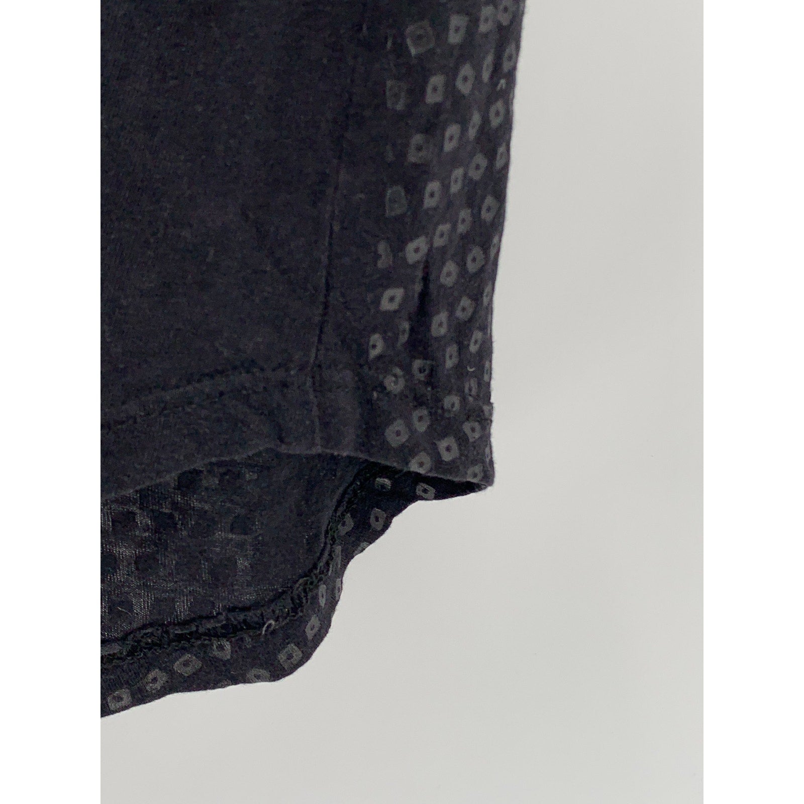 SPLENDID Women's Black Square-Print Scoop-Neck Sleeveless Relaxed Fit Top SZ XS