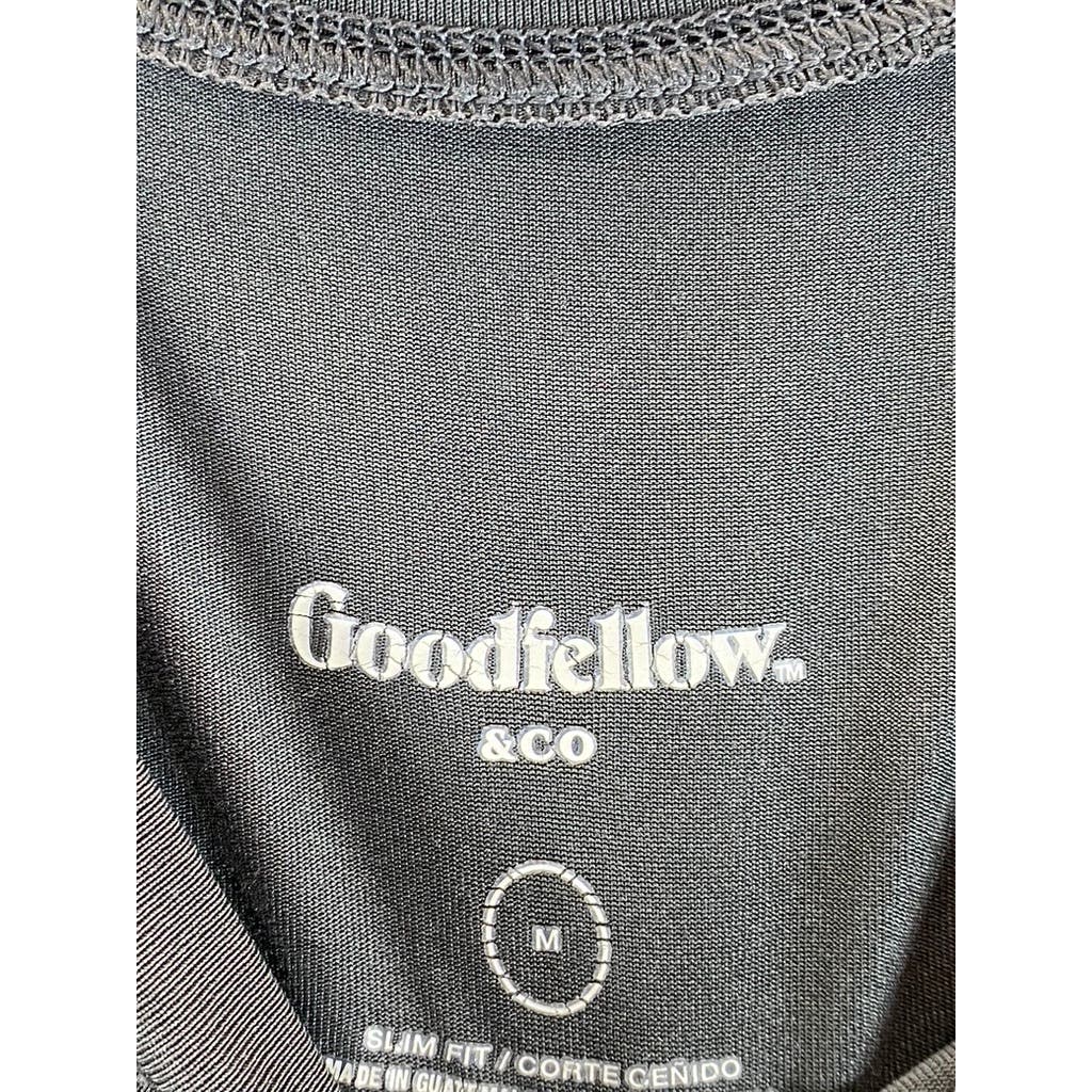 GOODFELLOW & CO Men's Charcoal Crewneck Slim-Fit Long Sleeve T-Shirt SZ M