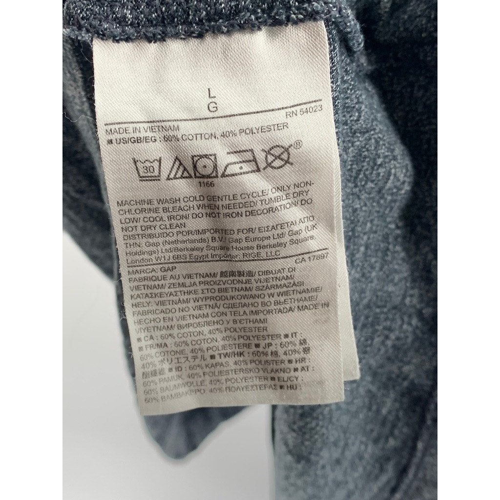 GAP Men's Marled Gray Crewneck Long Sleeve Casual T-Shirt SZ L