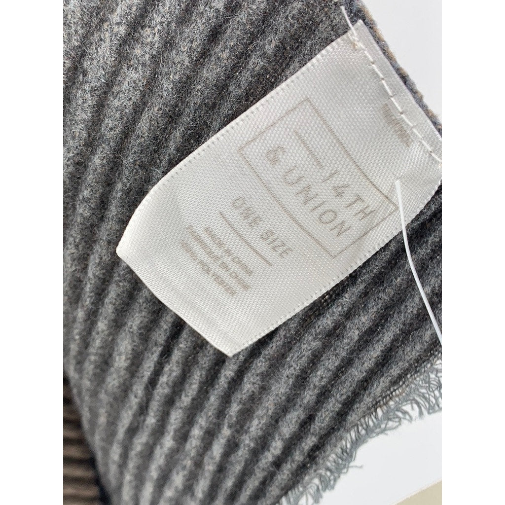 14TH & UNION Women's Brown-Gray Ribbed Shawl SZ OS