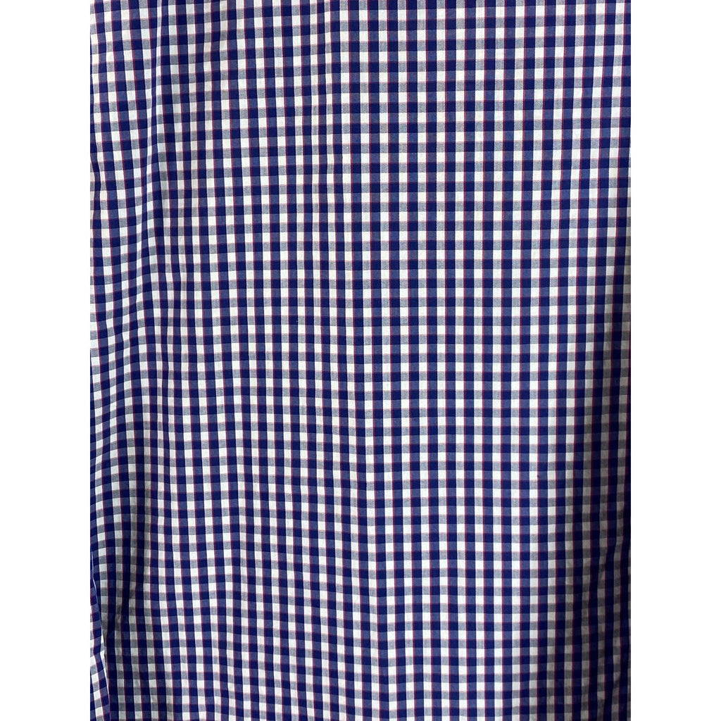 J. CREW Men's Blue Gingham Slim-Fit Performance Button-Up Long-Sleeve Shirt SZXL