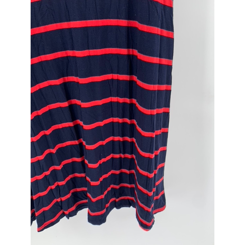 PROMESA Womens Red & Blue Striped Soft Relaxed Skirt SZ M