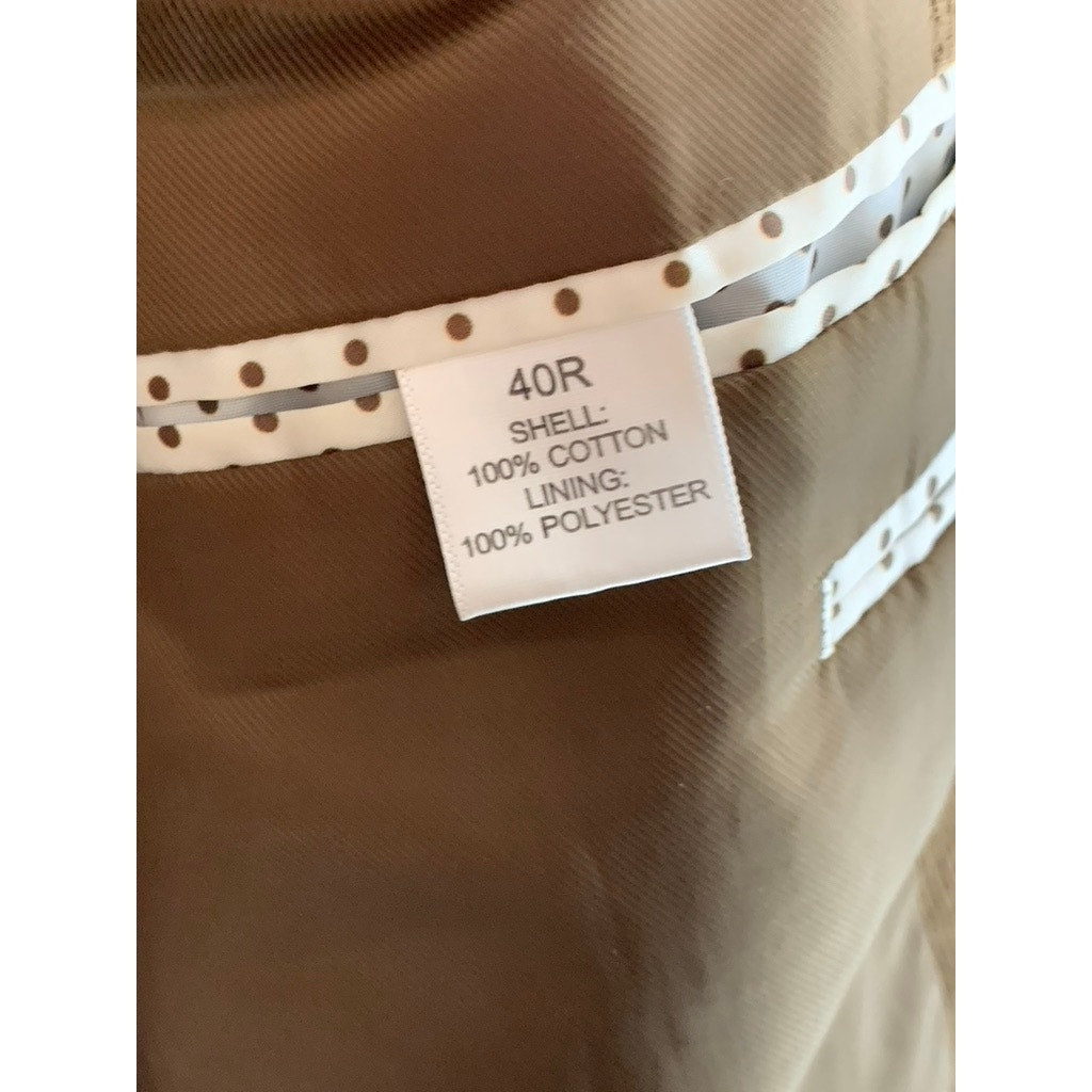 ARCHITECT Men's Dark Brown Corduroy Two-Button Notch Lape Blazer SZ 40R