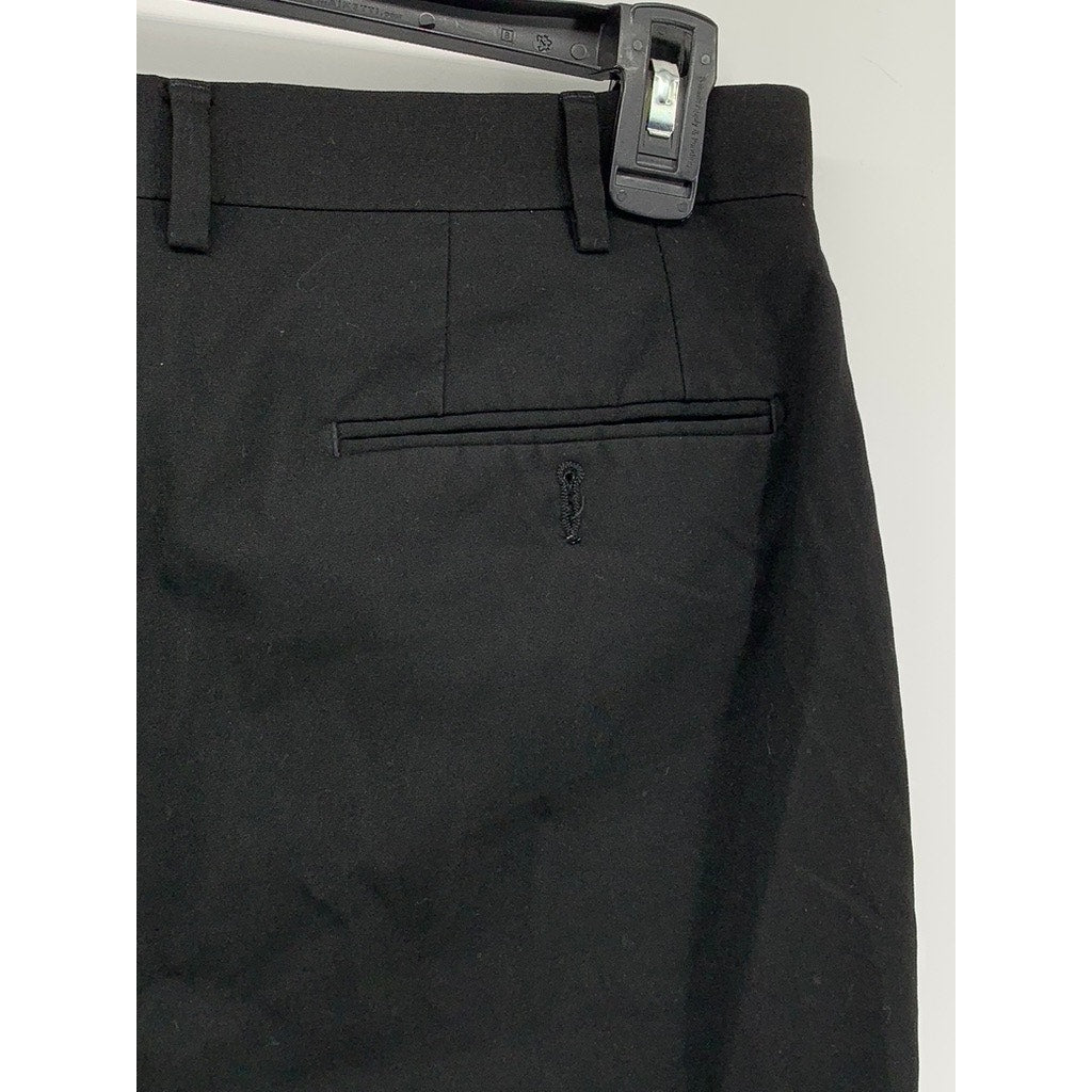 CALVIN KLEIN Men's Black Solid Slim-Leg Regular-Fit Pants SZ 36X30