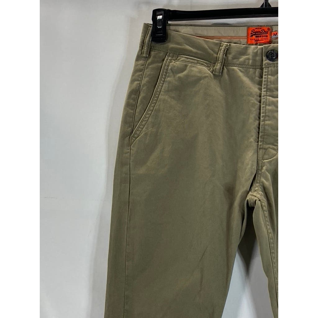 SUPERDRY Men's Khaki The Rookie Five-Pocket Chino Trousers SZ M