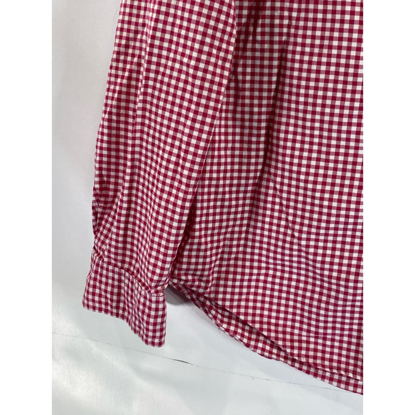 AUTHENTIC J.CREW Men's Red/White Gingham Oxford Slim-Fit Button-Up Shirt SZ M