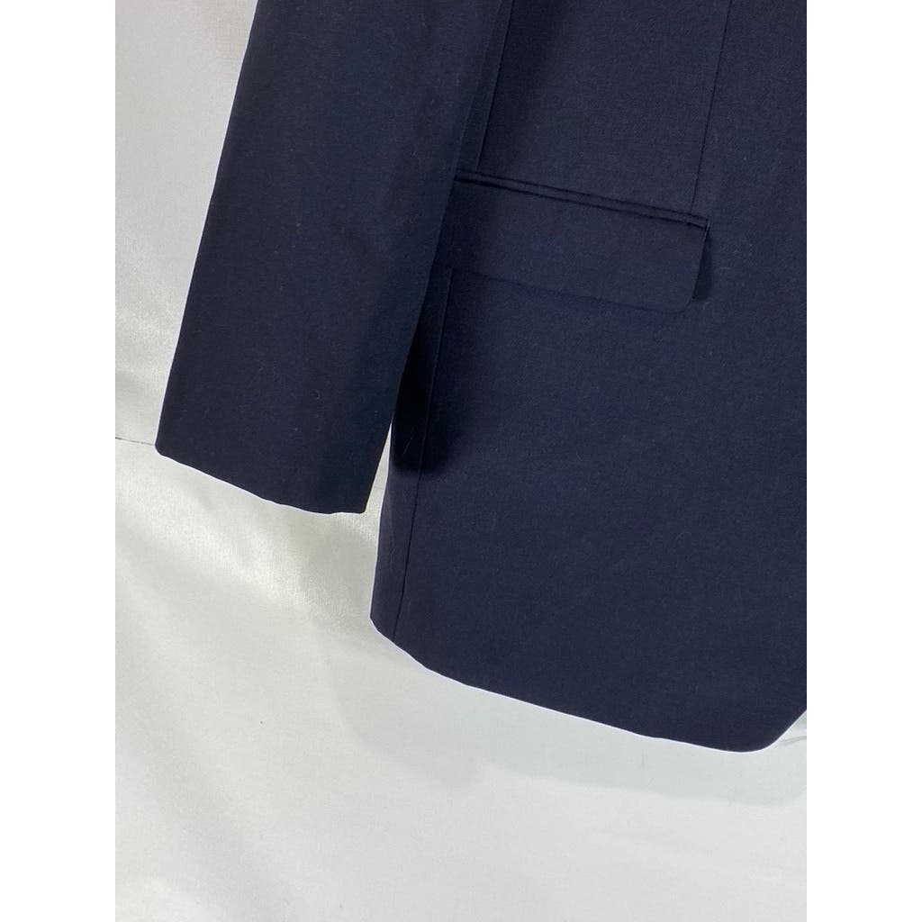 LAUREN RALPH LAUREN Men's Long Navy Classic-Fit Gold Two-Button Blazer SZ 42L