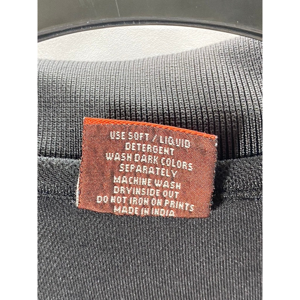 NIKE Men's Black-Red Dri-Fit Questival Graphic Short Sleeve Polo Shirt SZ L