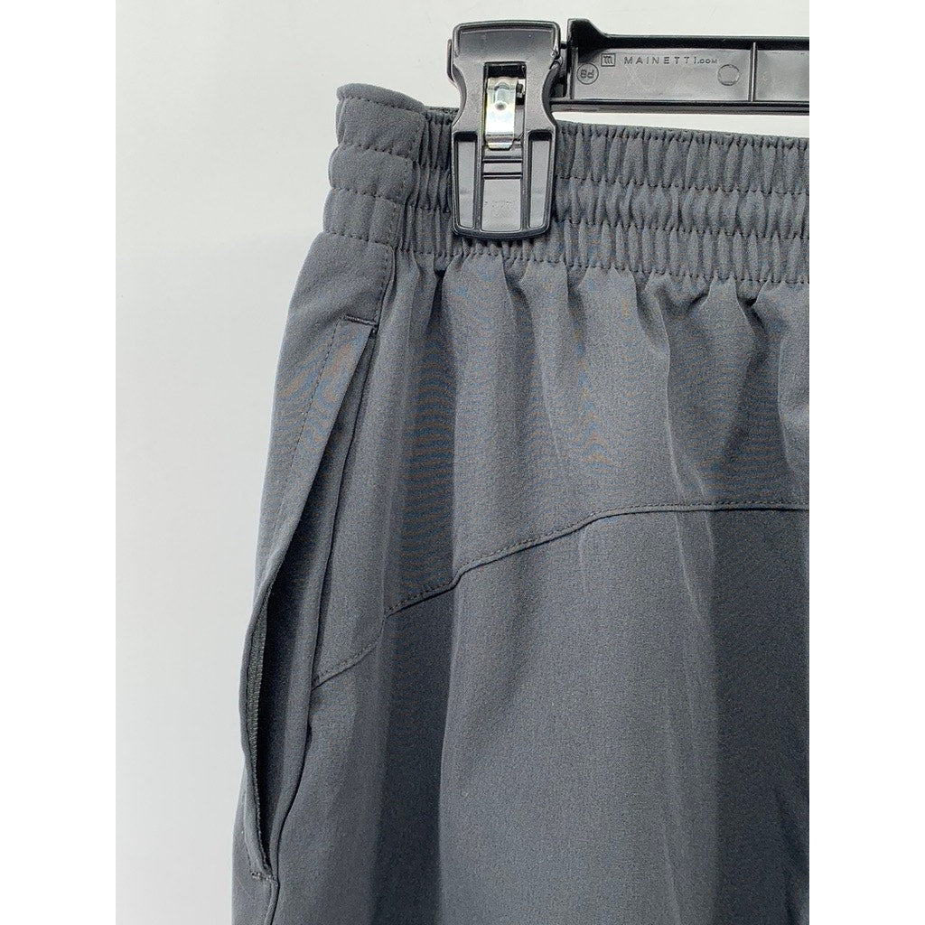 ADIDAS Men's Gray Solid Basketball Shorts SZ M