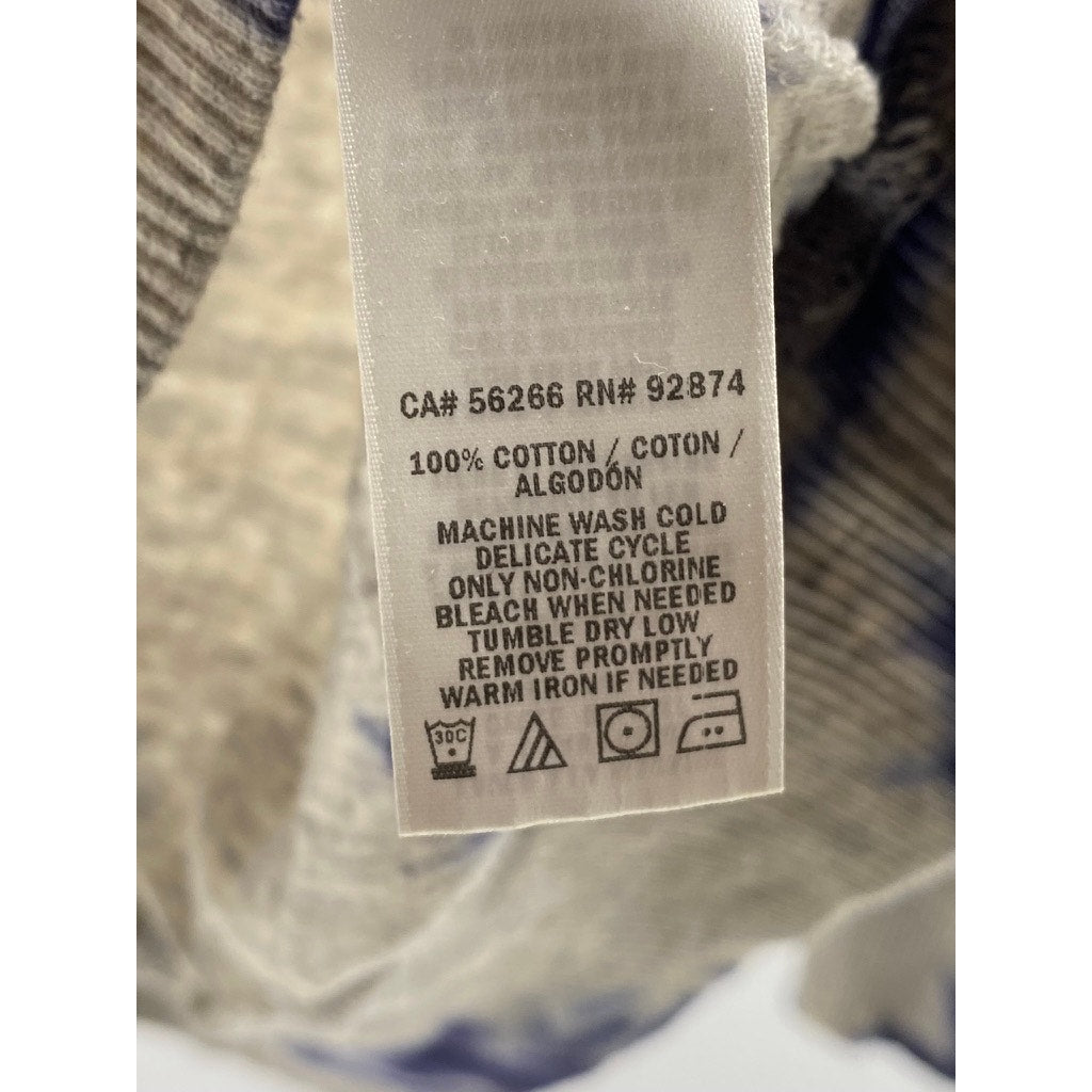 SPLENDID Women’s Blue-Gray Tie-Dye Crewneck Long Sleeve Sweater SZ XS