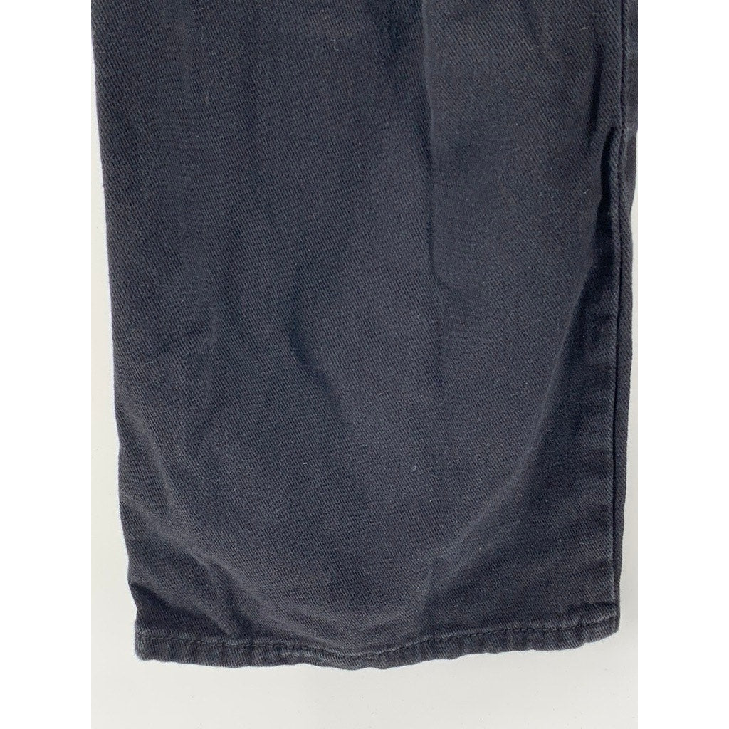 UNBRANDED Women's Black Straight-Leg Relaxed Fit Cargo Jeans SZ S