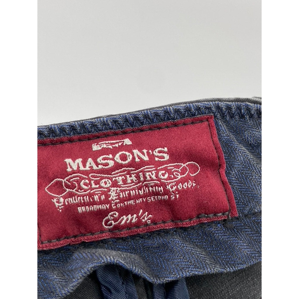 MASONS Men's Black Straight-Leg Chino Pants SZ 52(US36)