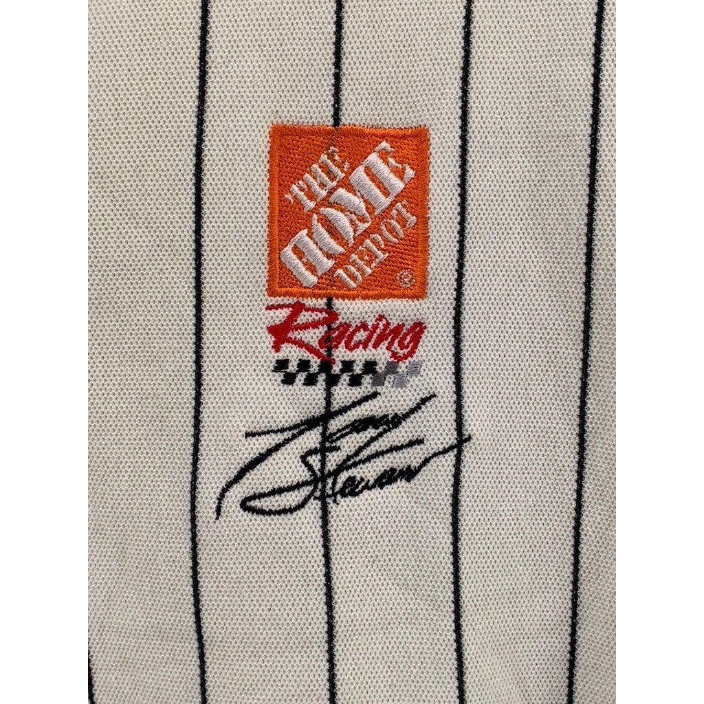 CHASE Men's Vintage Beige Tony Stewart Home Depot Nascar Baseball Shirt SZ S
