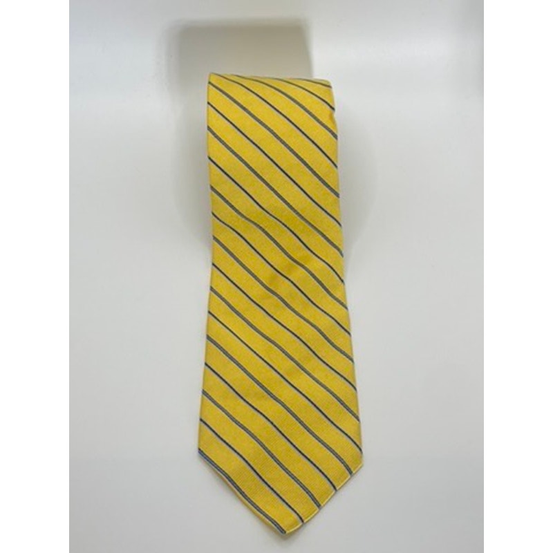 BROOKS BROTHERS Men's Yellow/Blue Striped Tie