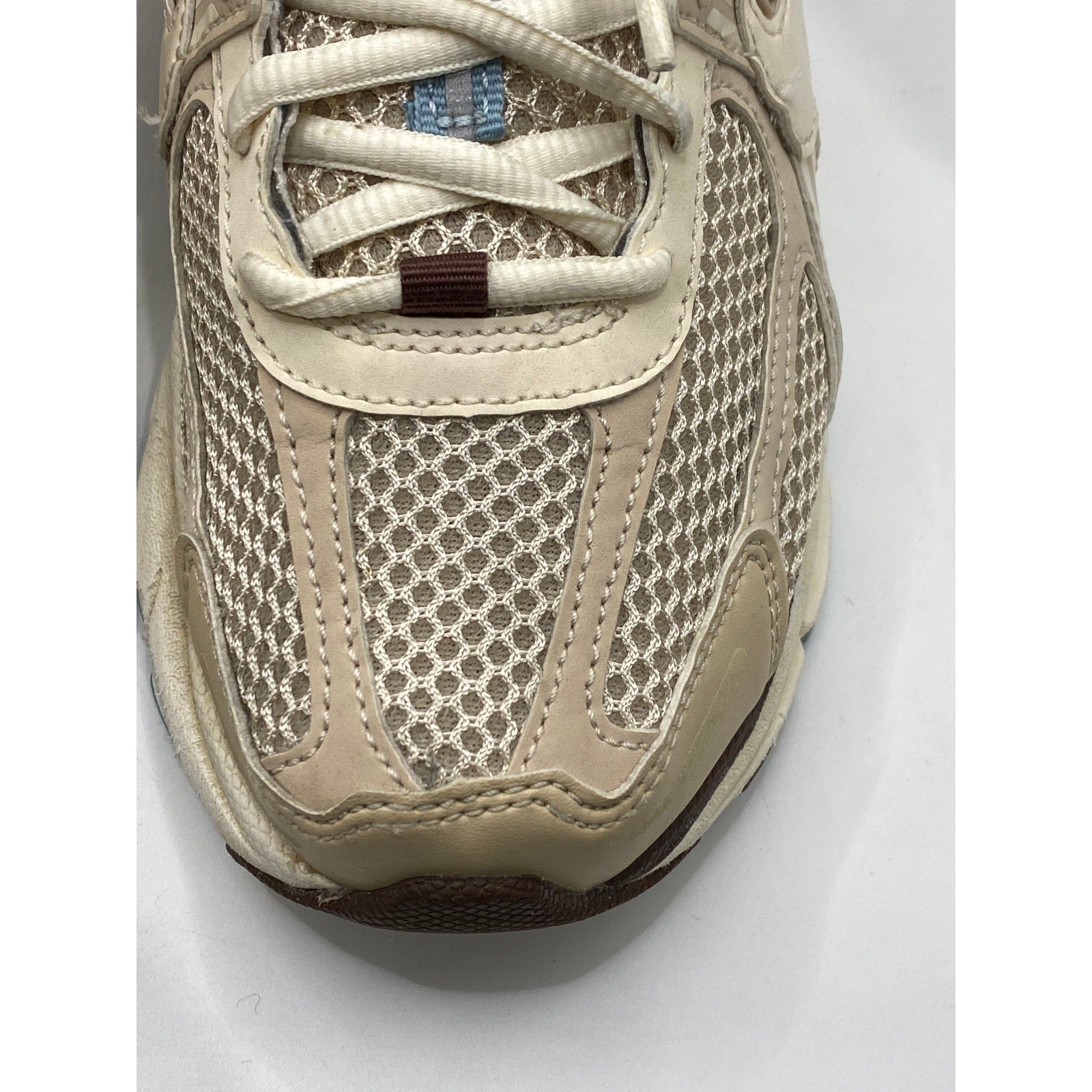 NIKE Women's Oatmeal Mesh Zoom Vomero 5 Lace-Up Active Sneakers SZ 7
