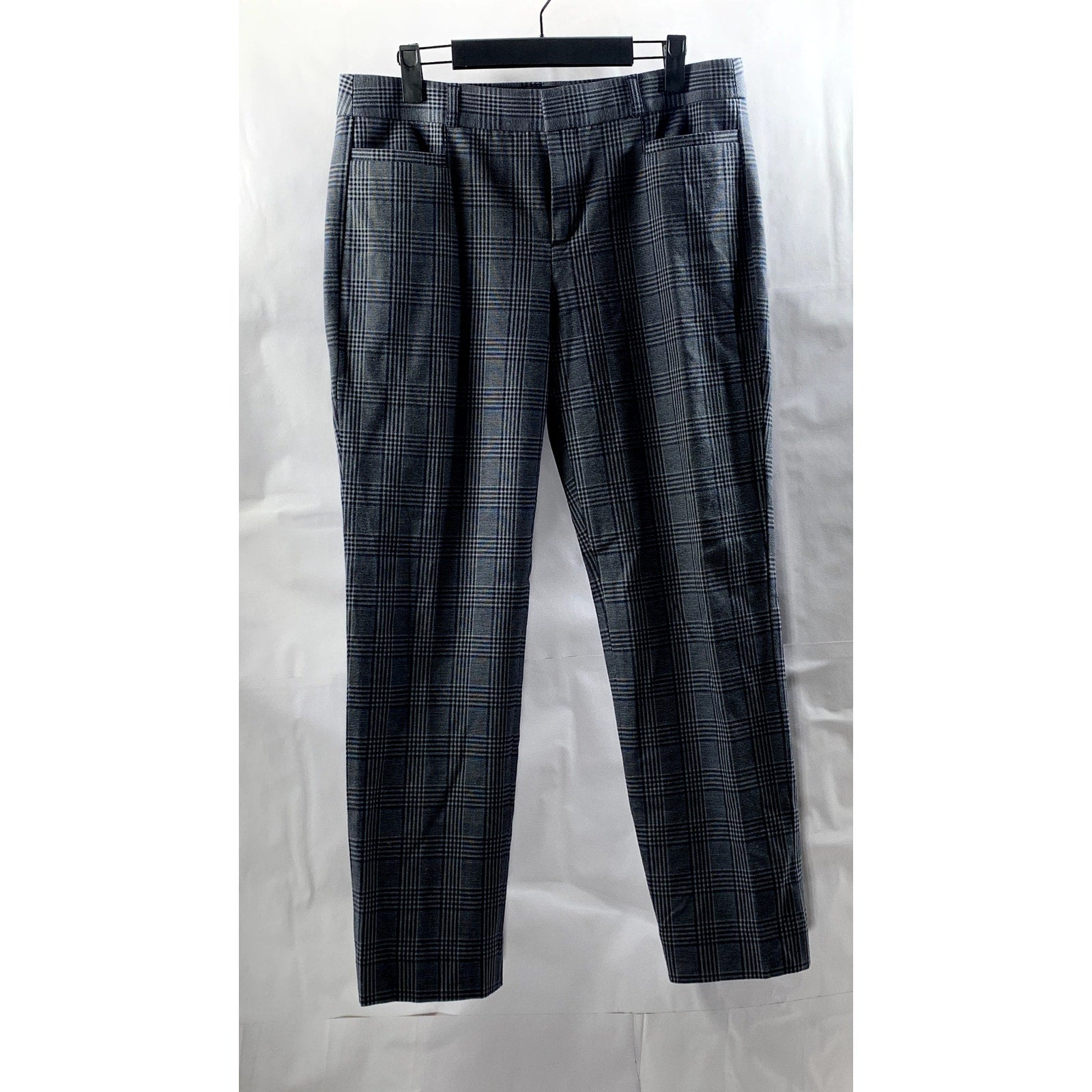 BANANA REPUBLIC Women's Blue Plaid Sloan Slim-Fit Ankle Pant SZ 6