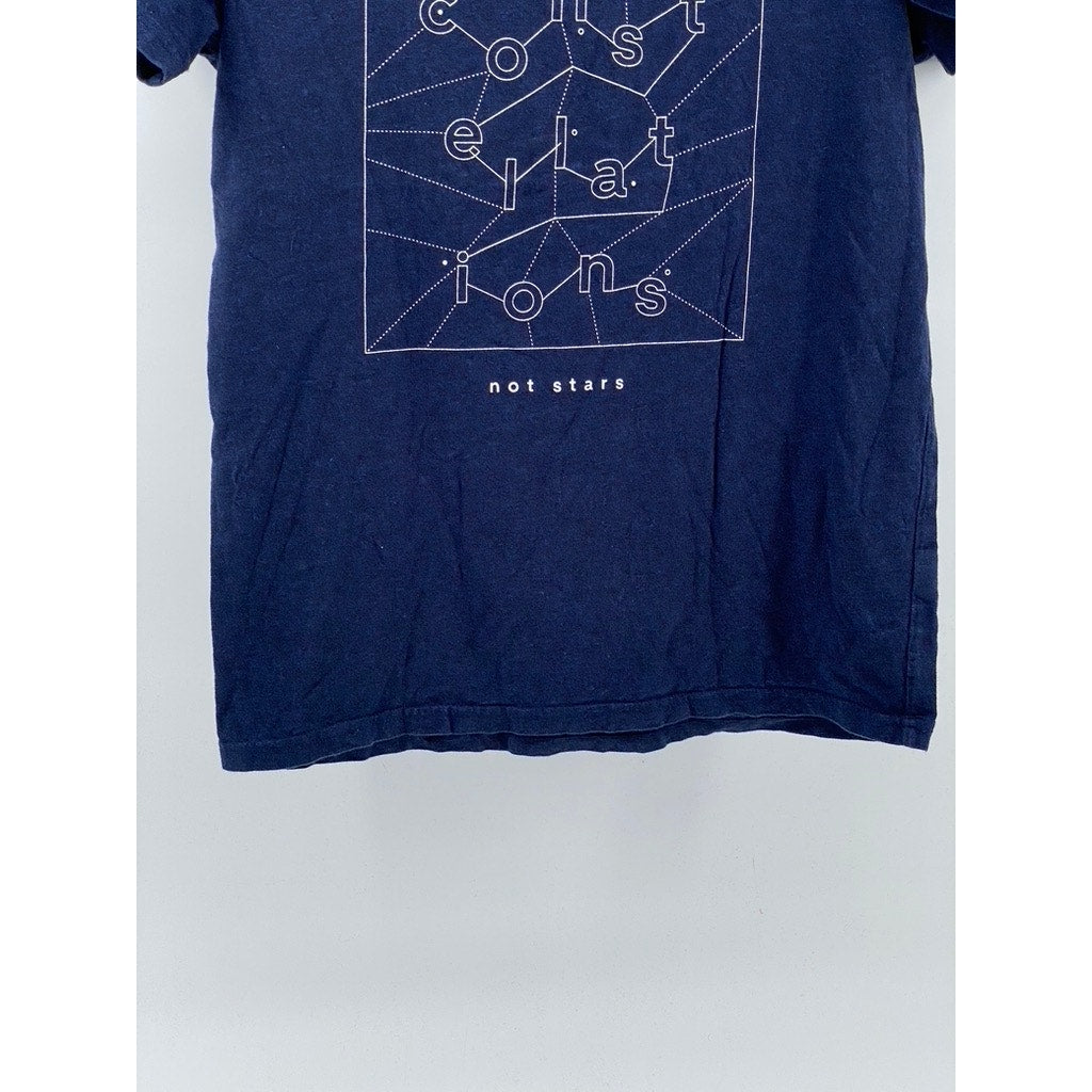 UNBRANDED Unisex Adult Navy Create Constellations Not Stars Graphic T-Shirt SZ S