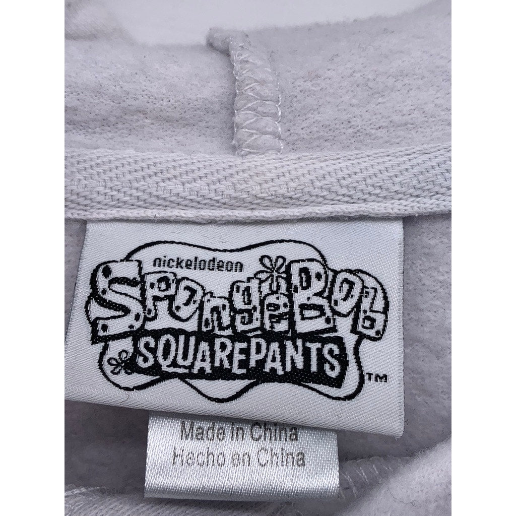 NICKELODEON Unisex White Spongebob Squarepants Graphic Hoodie SZ L