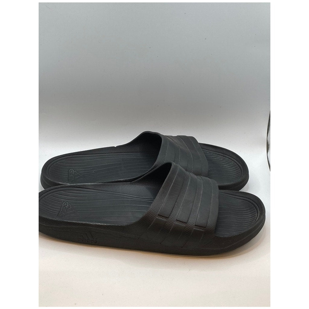 ADIDAS Boy's Black Open Toe Slide Sandals SZ 12