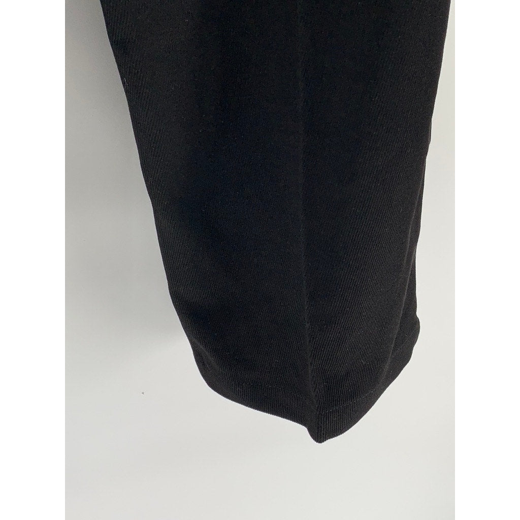 UNBRANDED Men's Black Ribbed Lock Buckle Straight-Leg Pant SZ L